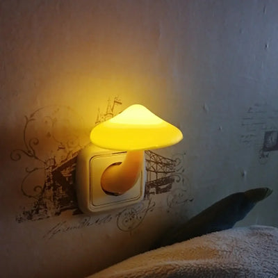 Bedroom Led Night Light Mushroom Wall Socket