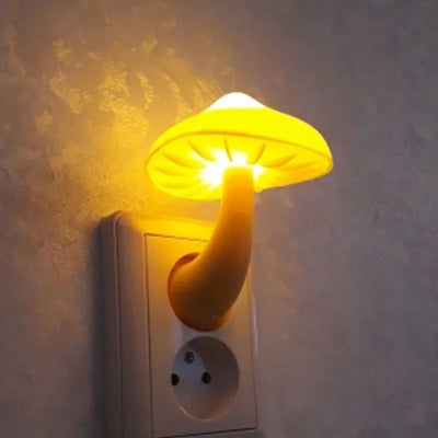 Bedroom Led Night Light Mushroom Wall Socket